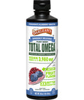 Barleans Total Omega 3 Vegan Pomegranate Blueberry Smoothie from Algal Oil Flaxseed Oil and Borage Oil 3980mg of Omega 3 6 9 Fruit Flavor Non GMO Gluten Free 16Ounce