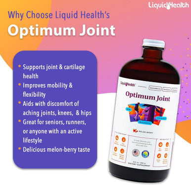Liquidhealth Optimum Joint Glucosamine Chondroitin Supplement & Complete Multiple Adult Daily Multivitamin Bundle for Men & Women - Immune Support Bone & Joint Health Whole Foods Vegan Non-GMO