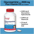 Schiff Glucosamine 2000mg with Vitamin D3 and Hyaluronic Acid 150 Tablets - Joint Supplement (Pack of 3)