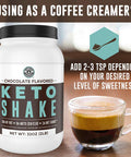 Left Coast Performance Keto Meal Replacement Shakes Chocolate 2lbs Low Carb Keto Protein Shake Mix MCT Powder Grass Fed Hydrolyzed Collagen Peptides Keto Breakfast Shake 20g Fat 14g Protein 1 Net Carb Zero Sugar