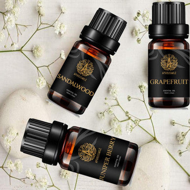 Aromatherapy Grapefruit Essential Oil Set for Diffuser, 3X10ml 100% Pure Juniper Berry Essential Oil Kit for Humidifier-Grapefruit, Juniper Berry, Sandalwood Oil Set, Aromatherapy Sandalwood Oil Kit