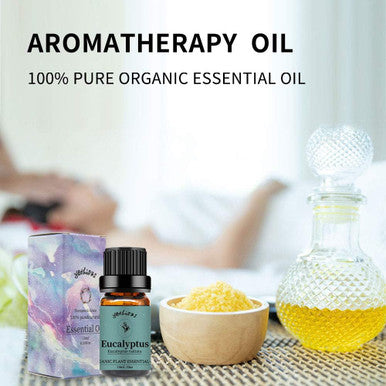 Yethious Eucalyptus Essential Oil 100% Pure Natural Organic Aromatherapy Oil 10ml for Massage,Skin Care,Diffuser,Humidifier
