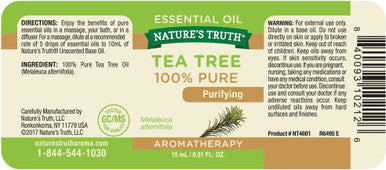 Nature's Truth Aromatherapy 100% Pure Essential Oil, Tea Tree, 0.5 Fl Oz