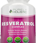 Purely Holistic Resveratrol 1450Mg, 90 Servings, Trans-Resveratrol Antioxidant Supplement With Vitamin C And Polyphenol Complex, 180 Vegan Capsules, Promotes Anti Aging & Cardiovascular Health