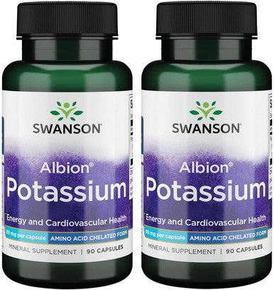 Swanson Albion Complexed Potassium 99 Milligrams 90 Capsules - 2 Pack