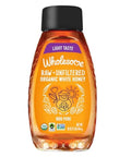 Wholesome Sweeteners 16-Ounce Organic Raw Unfiltered White Honey Bottle, 100% Pure, Fair Trade Certified, Non GMO Project Verified, & Gluten Free Sweetener, 1 Pack