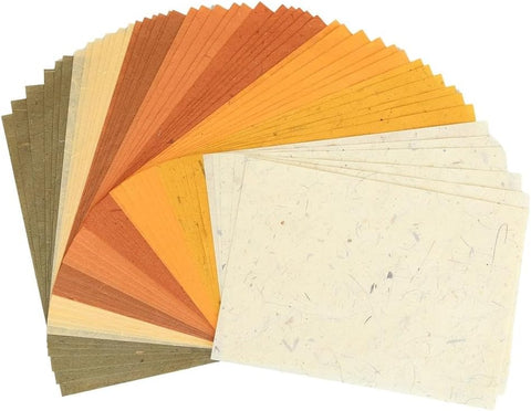 A5 50 Sheets Natural Fiber Mulberry Tree,Mulberry paper Sheets Square Origami, Arts Folding Craft, Decoration, Paper for DIY Crafts. 8.3" x 5.8" (Purple Tone, A5)