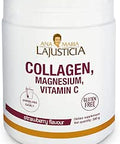 Ana Maria Lajusticia Hydrolisate Collagen Powder with Magnesium and Vitamin Cfor Healthy Skin Nails Hair and Ligaments Natural Energy Strawberry Flavour 350g