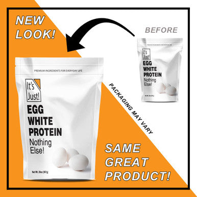 It's Just - Egg White Protein Powder, Dried Egg Whites Protein, Meringue Ingredient, Non-GMO, USA Farms, Unflavored (8oz)