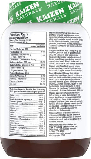 KAIZEN NATURALS Kaizen Naturals Vegan Protein- Chocolate 840g 840 gram