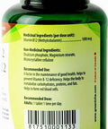 Greeniche Vitamin B 12 - 120 Tablets - Helps in Vitamin B-12 Deficiency - Helps in Red Blood Cell Formulation - Metabolize Carbohydrates, Proteins & Fats Free From Gluten, Soy & Dairy Non GMO