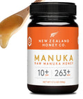 New Zealand Honey Co. Raw Manuka Honey UMF 10+ | MGO 263+, 17.6oz / 500g | Organic Medical Grade Manuka Honey for Daily Wellness, Skin Care & Dogs