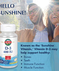 KAL D-3 400 IU Softgels, 100 Count