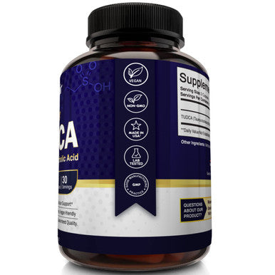 NutriFlair Pure TUDCA 1000mg, 60 Capsules - Premium Quality Tauroursodeoxycholic Bile Salts - Liver, Kidney, Gallbladder Support, Detox, Cleanse - Non-GMO,