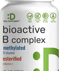 Deal Supplement Bioactive Vitamin B Complex 240 Veggie Capsules - Methylated Multivitamin B Complex & Esterified Vitamin C High Potency & Easy Absorption Immune Energy & Metabolism Supplement Non-GMO