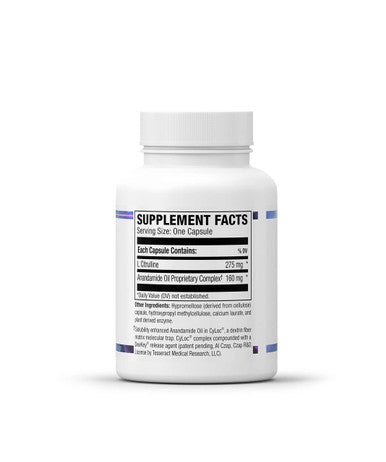 Tesseract Medical Research AnaQuell QR, Relief & Mood Support Supplement, Quick Release L Citrulline & Anandamide, Helps Manage Anxiousness, Hypoallergenic, 45 Vegetarian Capsules