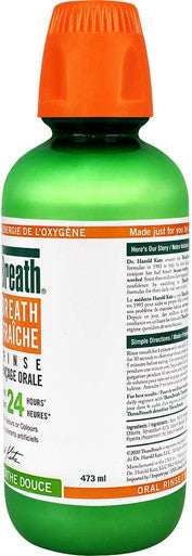 TheraBreath Fresh Breath Oral Rinse Mild Mint Fights Bad Breath Certified Vegan Gluten Free and Kosher 473ml