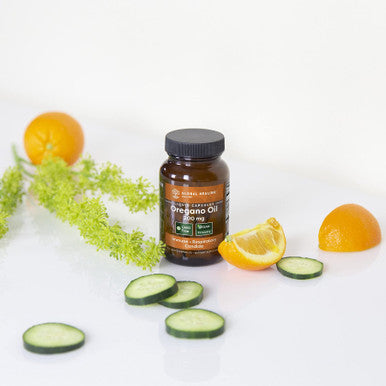 Global Healing Oregano Oil Capsules - Vegan Supplement For Immune System Support, Promotes Respiratory Health & Normal Digestion Health, Gas & Gut Wellness - Contains Cayenne Pepper Extract - 60 Count