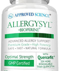 Approved Science Allergysyl Lower Intensity of Seasonal Allergies Boost Immunity Rich in Antioxidants Vegan Friendly 60 Capsules Made in USA