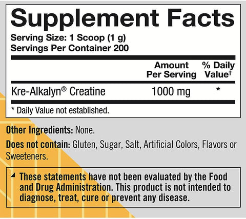 True Athlete Kre Alkalyn Powder - Helps Build Muscle Gain Strength And Increase Performance Buffered Creatine - Nsf For Sport (7.05 Ounces Powder)
