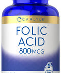 Carlyle Folic Acid 800 Mcg Tablets | 400 Count | Vegetarian, Non-Gmo, Gluten Free
