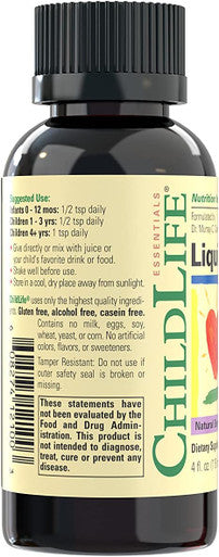 ChildLife Essentials Liquid Iron - Dietary Supplement for Infants, Baby, Kids, Toddlers, Children, and Teens - Natural Berry Flavor, 4 Fluid Ounces