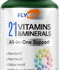 21 Vitamins &Minerals, All-In-One Support, Magnesium For Women And Men Made In Usa, Vitamin A, Vitamin C, Vitamin K2, Vitamin D3, Vitamin E, Vitamin B12, B6, Folate, Biotin, 60 Capsules