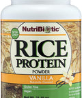 Nutribiotic â€“ Vanilla Rice Protein 1 Lb 5 Oz (600G) Low Carb Keto-Friendly Vegan Raw Protein Powder Grown & Processed Without Chemicals Gmos Or Gluten Easy To Digest & Nutrient-Rich