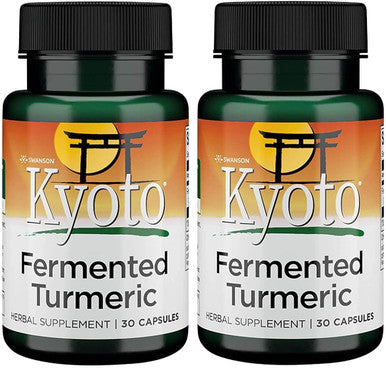 Swanson Maximum Strength Fermented Turmeric 760 Milligrams 30 Capsules (2 Pack)