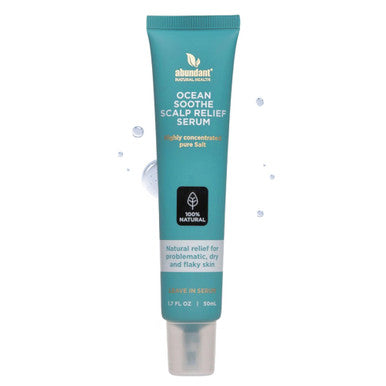 Abundant Natural Health Ocean Soothe Scalp Relief Spray with Highly Concentrated Magnesium Salt for Dry and Flaky Skin, Quick Absorption, All Natural and Fragrance- Leave-In Scalp Treatment, 60mL