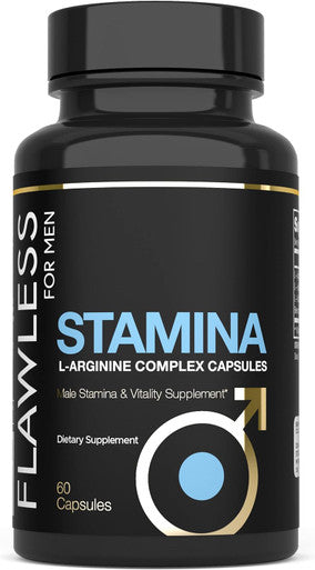 Flawless For Men Stamina | L-Arginine, L -Citrulline & Nitric Oxide Supplement For Men | Promotes Male Vitality, Blood Flow And Endurance | 60 Capsules