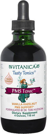 Vitanica PMS Tonic Premenstrual Support and Relief Saint Johns Wort Dong Quai Chaste Tree Berry Wild Yam and More Vegan 4 Ounce
