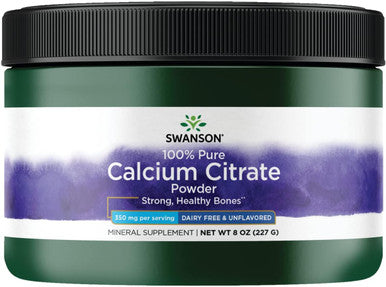 Swanson 100% Pure and Dairy- Calcium Citrate Powder 8 Ounce (227 g) Pwdr