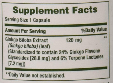 Nature's Bounty Ginkgo Biloba 120 Mg 100 Ea (Pack Of 3)