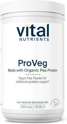 Vital Nutrients ProVeg Organic Pea Protein 524g | Vegan Pea Protein Powder | 23g Protein per Serving | Natural Vanilla Flavor | Gluten Dairy Soy | Non-GMO | 16 Servings
