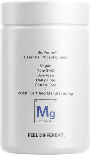 Codeage Liposomal Magnesium Glycinate Supplement - Magnesium Bisglycinate Pills - BioPerine Black Pepper - Liposomal Delivery - Non-GMO Gluten- Mineral - 120 Capsules