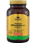 Sunshine Nutrition Advanced Collagen + Vitamin C 6000Mg 100 Tablets For Hair Skin Nail and Bone Health Dietary Supplement