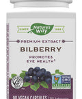 Nature'S Way Bilberry Extract For Eyes With Black Elderberry*, Eye Health Supplement For Adults*, 90 Capsules