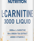 Applied Nutrition L Carnitine Liquid 3000 with Green Tea and Vitamin C 3000mg L-Carnitine Per Serving Natural Flavouring Boosts Energy and Weight Management Vegan Friendly 480ml (Tangy Orange)