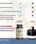 Vinatura Shilajit Pure Himalayan Capsules 1500Mg Supplement