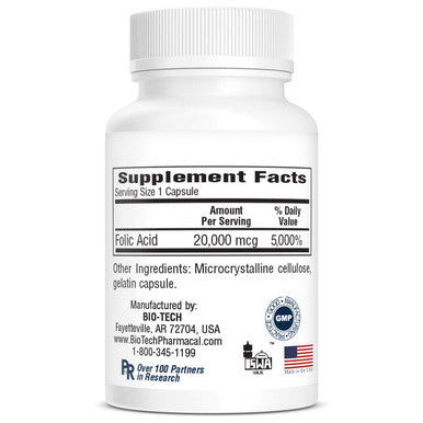 Bio-Tech Pharmacal Folic Acid 20 mg