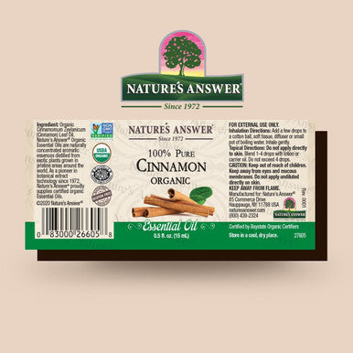 Nature'S Answer Natures Answer Essential Oil - Organic - Cinnamon - .5 oz (Pack of 2)