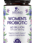 Nature'S Nutrition Probiotics for Women's Digestive Health 60 Billion CFU 16 Strains for Vaginal pH Gut Health & Immune Support Daily Probiotic Supplement for Feminine Health Gluten - 120 Capsules