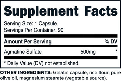 Primaforce Agmatine Sulfate 500mg 90 Capsules - Non-GMO Gluten Supplement