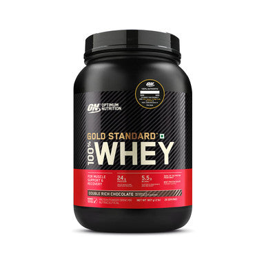 Optimum Nutrition On Gold Standard 100% Whey Protein Primary Source Isolate - Double Rich Chocolate 2 Lbs + On Micronized Creatine Monohydrate Powder - Unflavored 300 Grams