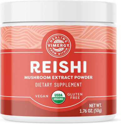 Vimergy Reishi Powder Superfood Cellular Support* Benefits Immune Health* Usda Certified Organic Vegan Paleo-Friendly Gluten-Free 33 Servings