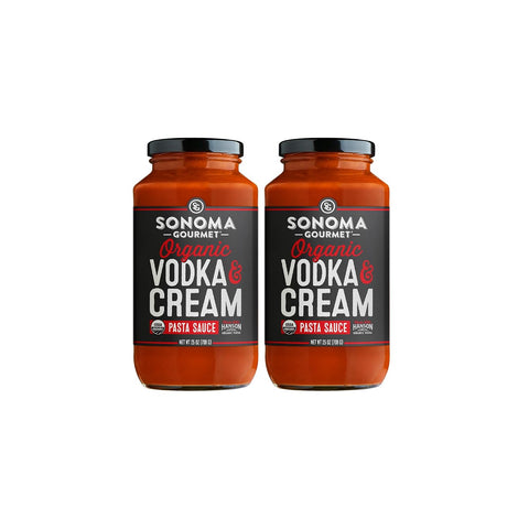 Sonoma Gourmet Seven Veggie Pasta Sauce | Vegan, USDA Organic, Non-GMO, Gluten-Free and No Sugar Added | Made With Fresh Ingredients | 25 Ounce Jars (Pack of 4)