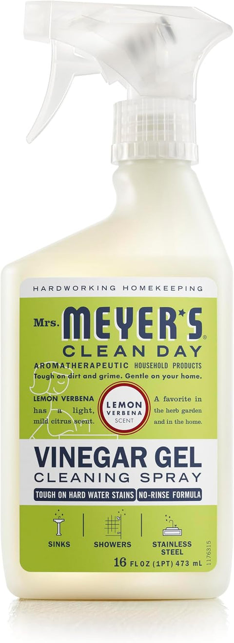 MRS. MEYER'S CLEAN DAY Vinegar Gel Cleaning Spray, Bathroom Use, No-Rinse Formula, Apple Blossom, 16 Fl Oz, (Pack of 2)