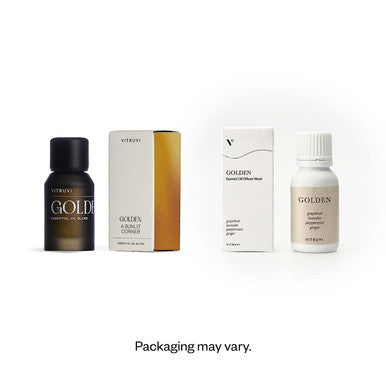 Vitruvi Golden Citrusy Essential Oil Blend with Grapefruit, Palmarosa, and Cinnamon Oil (0.5 Fl oz)