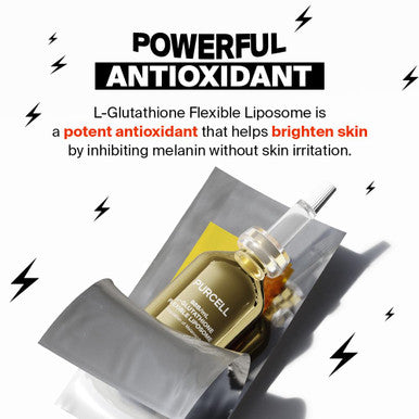 Purcell 5% Glutathione Face Serum - High Concentration With Vitamin B3, Vitamin E, Tranexamic Acid, Hydrating & Brightening, Lightweight, 1.01 Oz